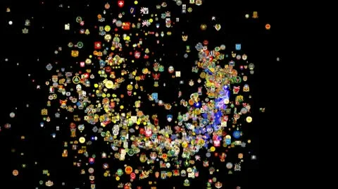 Coat of arms small comet with alpha channel Video stock 10769070