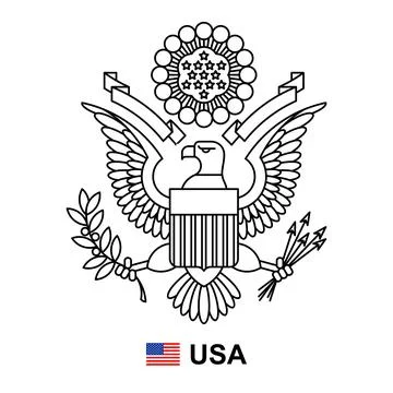 Coat of arms of USA Stock Illustration