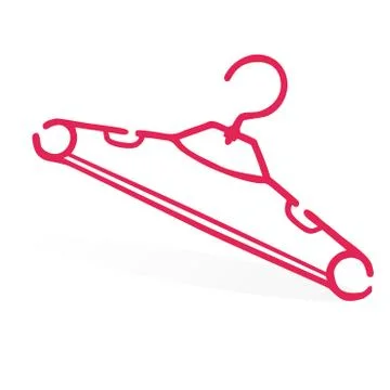 Coat hanger isolated on white Stock Illustration