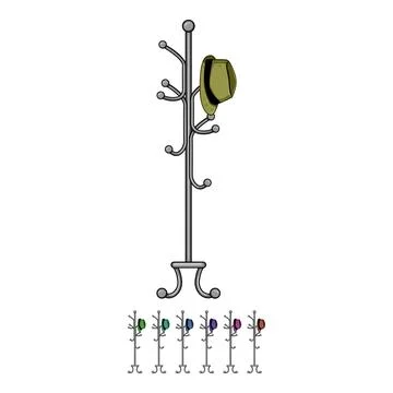 Coat hat stand cartoon vector graphic イラスト素材