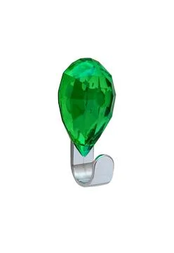 Coat Hook. Wall hook with glass crystal isolated on white Stock Photos