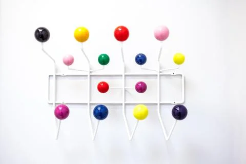 Coat rack with balls Stock Photos
