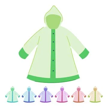 Coat rain jacket vector cartoon graphic Stock Illustration