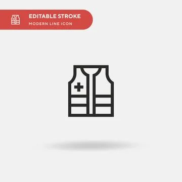 Coat Simple vector icon. Illustration symbol design template for web mobile U Stock Illustration