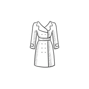 Coat sketch icon Illustrazione stock