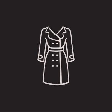 Coat sketch icon Stockillustratie