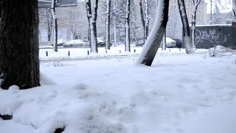 Coat Snow Street Stock Footage 82424243