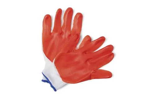 Coated cloth work gloves Stock Photos