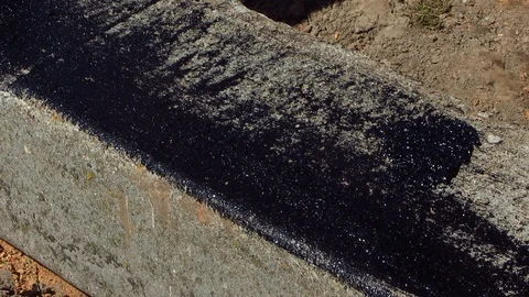 Coating bitumen Vídeo Stock 104761245
