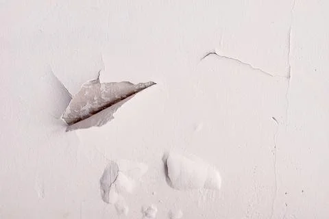 The coating of the concrete surface is bubbling and flaking due to violation of Stock Photos