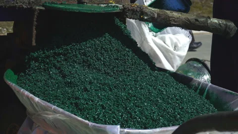 A coating of rubber crumb Stock Footage 91729265