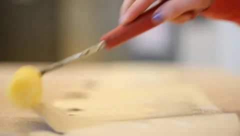 Coating wallpaper with adhesive CU Stock-Footage 10579590