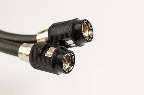 Coaxial cable for connecting a router Stock Photos