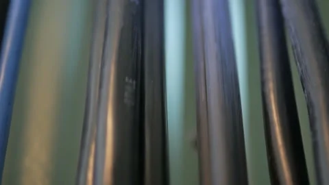 Coaxial cable going directly to the antenna Stock Footage 150091320