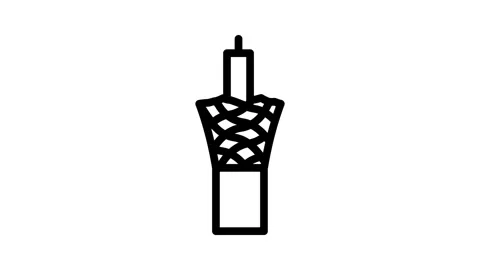 Coaxial cable wire line icon animation Stock Footage 326766245