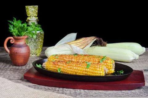 On the cob grilled corn Фото