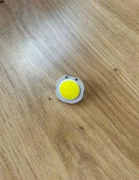 COB LED chip for electronic lighting and DIY projects on wood Stock Photos