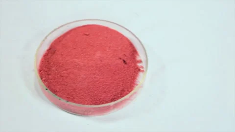 Cobalt acetate Deep Red Crystals or Crystalline Powder Stock Footage 246956445