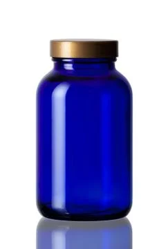 Cobalt blue bottle Stock Photos