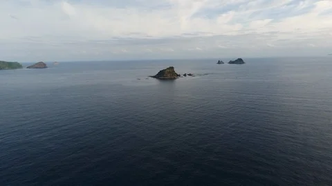 Cobalt blue texstyle forward at amacho ,aerial Stock Footage 109587725