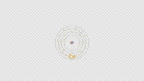 Cobalt Co Bohr Atom Model Clean No Text Animation Video Overlay Alpha 4K Видео 339374035