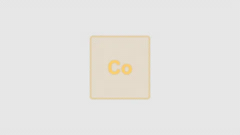 Cobalt Co Periodic Table Element Tile Clean No Text Animation Video Overlay Alph 動画素材 339370377