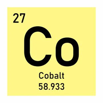 Cobalt element icon Stock Illustration