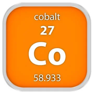 Cobalt material sign 스톡 사진