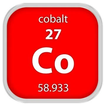 Cobalt material sign 写真素材