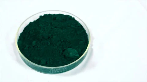 Cobalt oxide deep Green powder. Stock Footage 246956252