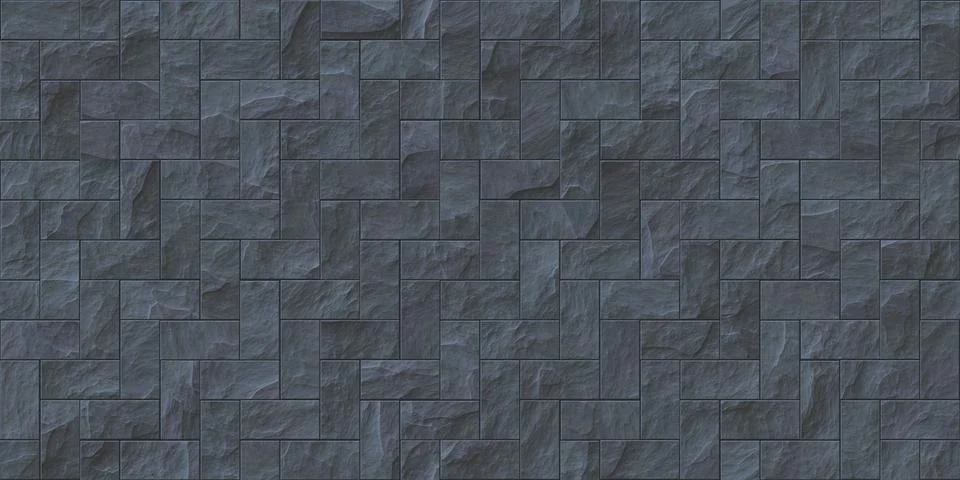 Cobalt Seamless Stone Cladding Texture Stock Illustration