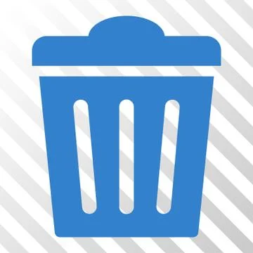 Cobalt Trash Can Interface Pictogram Stock Illustration