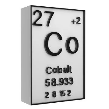 Cobalt,Phosphorus on the periodic table of the elements on white blackgroun.. イラスト素材