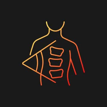 Cobb method gradient vector icon for dark theme Stock-Illustration