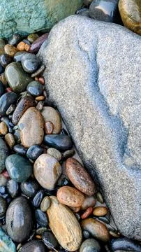 Cobble Stone on the beach VERT Stock Photos