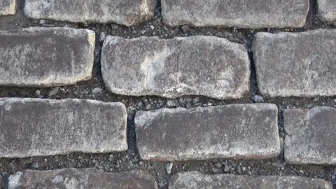 Cobble stone road. Camera fly over Stock Footage 87997967