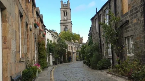 Cobbled lane edinburgh Vídeos de archivo 95801883