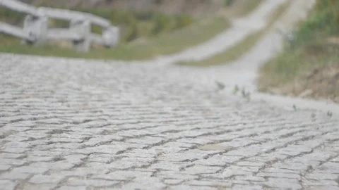 Cobbled road in the mountains. Video stock 80248835