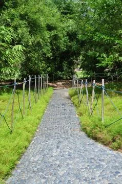 Cobbled sensory pathway Stock Photos