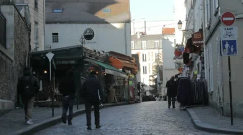 Cobbled streets Paris Video stock 10773704