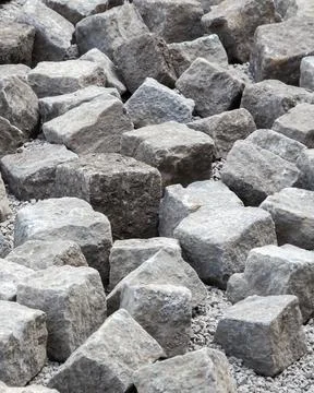 Cobblestone blocks texture background Stock Photos