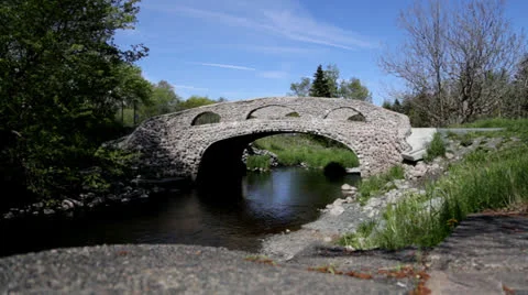 Cobblestone Bridge Stock Footage 26063538