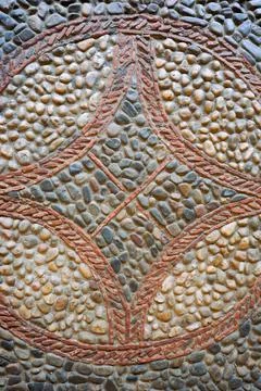 Cobblestone floor background of monastery of Santo Domingo de Silos Stock Photos