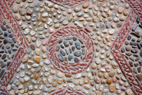 Cobblestone floor background of monastery of Santo Domingo de Silos Foto stock
