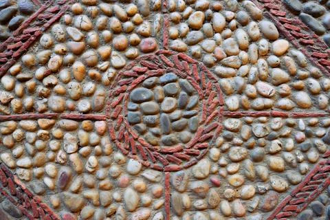 Cobblestone floor background of monastery of Santo Domingo de Silos Foto stock