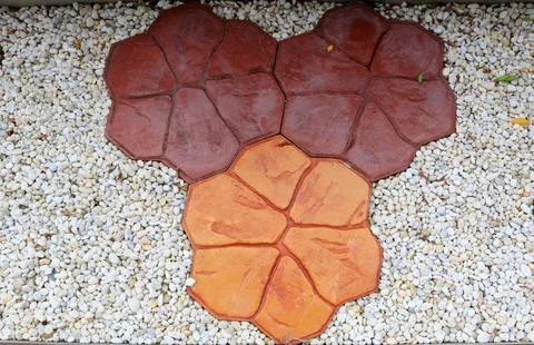 Cobblestone in flower shape pattern. Foto stock