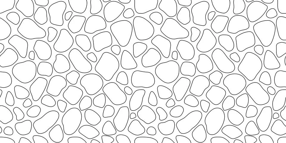 Cobblestone line seamless pattern, road. Vector abstract repeat background Illustrazione stock