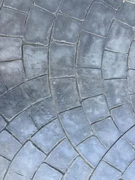 Cobblestone path surface with circular paving patterns cobblestone circular Stock-Fotos