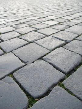 Cobblestone pavement Stock Photos