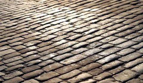 Cobblestone pavement Stock Photos